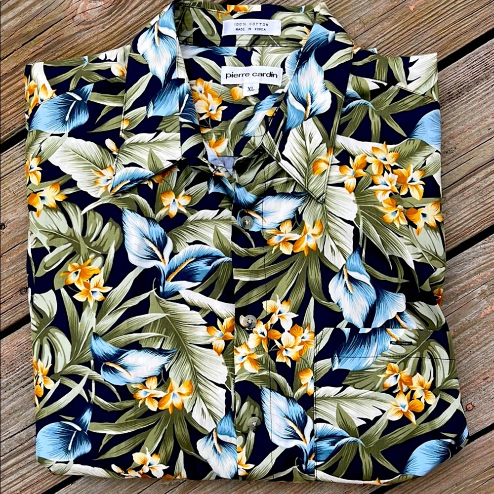Pierre Cardin cotton tropical shirt XL